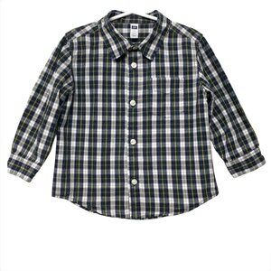 Gap Boy's Blue Plaid Shirt Size 3T